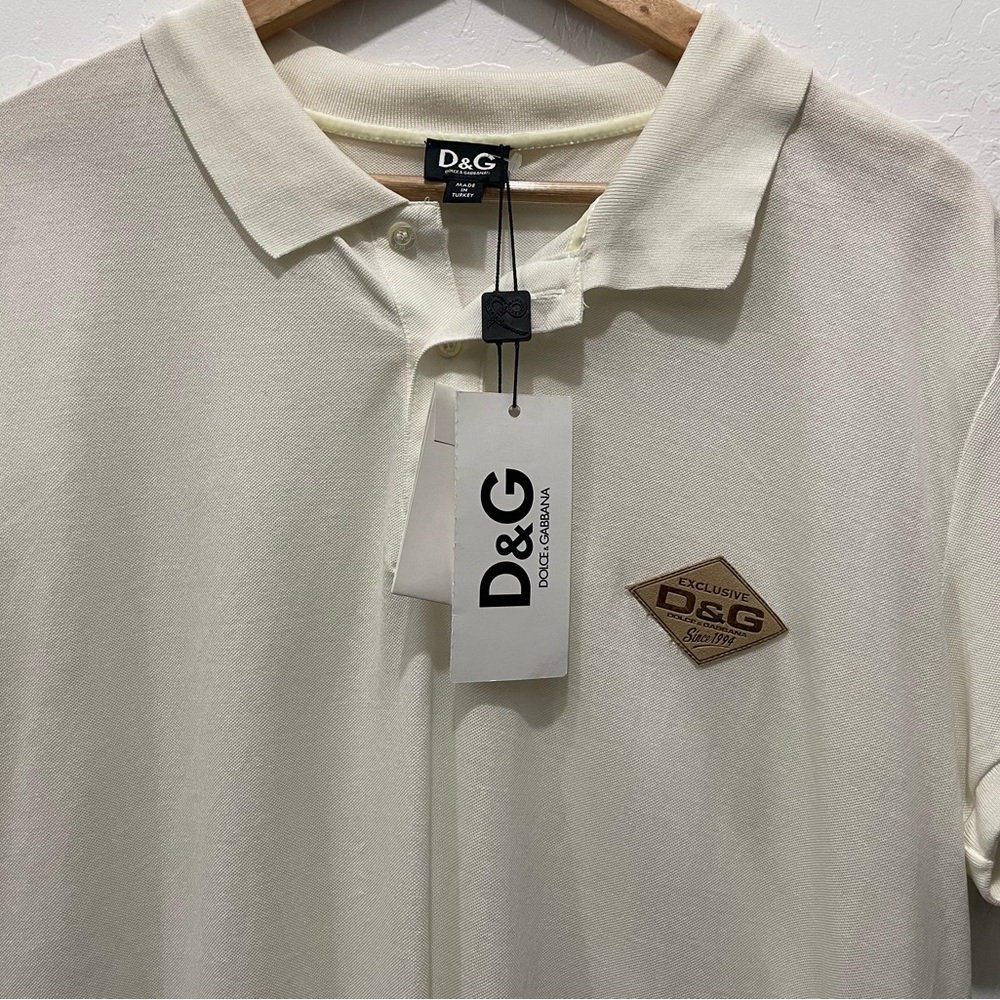 Dolce & Gabbana Men's Cream Polo Shirt - Picture 3 of 3